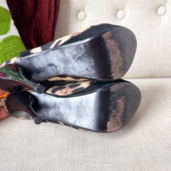 Marco Santi Black Leopard Platform Heels Size 7.5 - Picture 11 of 12